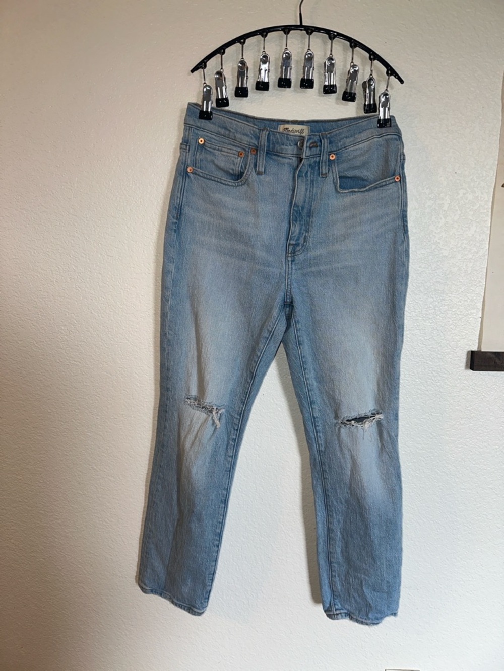 Madewell Light Blue Distressed Boyfriend Jeans